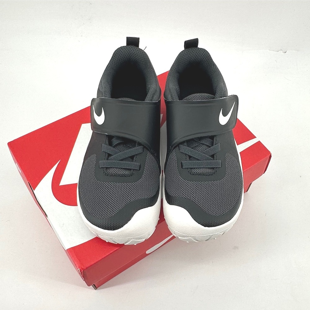 Nike Swoosh 1 Essential PS Kids 10.5C Black White HV5042-001 NWT Box Sporty